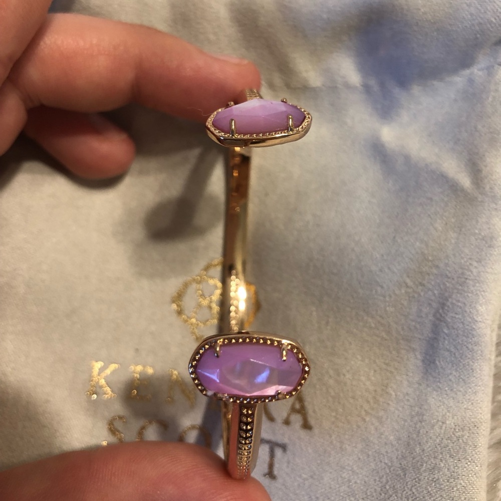 Kendra Scott Elton cuff with lavender kyocera opal